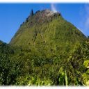 En route pour le sommet de La Soufrière en Guadeloupe